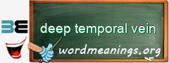 WordMeaning blackboard for deep temporal vein